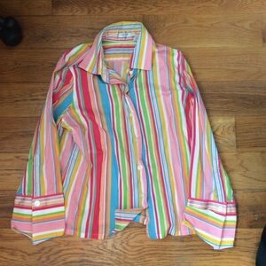 Colorful Striped Button Up